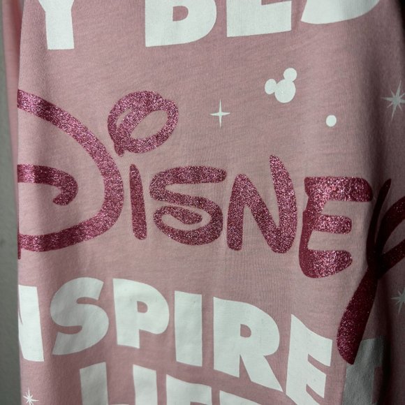 NWT Disney Women's Sz L Pink Graphic Long Sleeve Tshirt - Picture 2 of 4